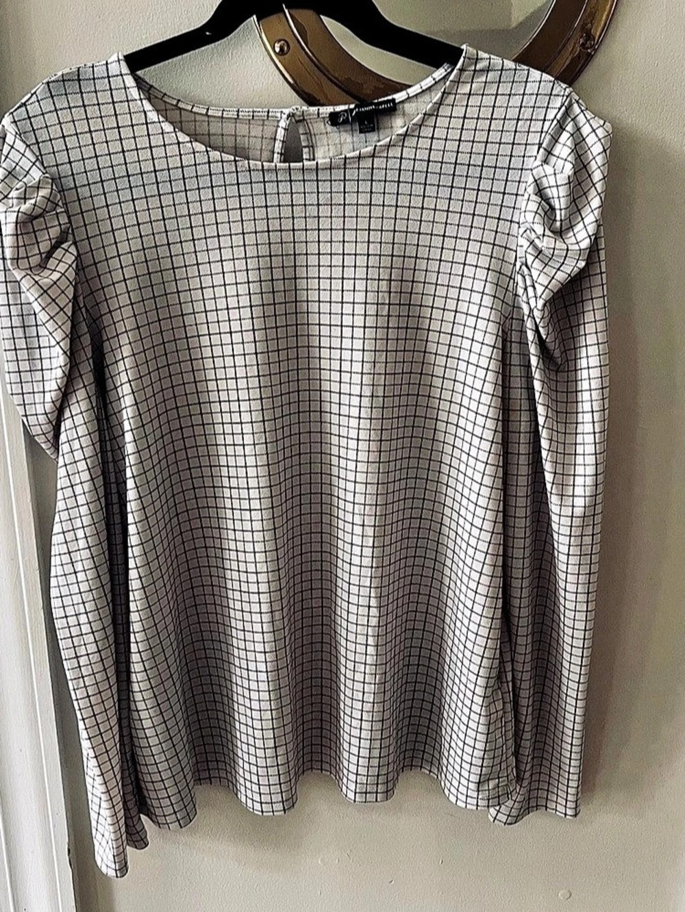 Adrianna Papell Puff Sleeve Blouse Size Large